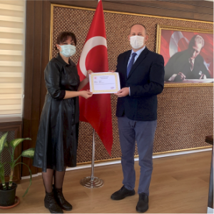 District Governor of Manisa awards certificate of appreciation to Fit to Belong