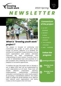 Growing youth work: first newsletter
